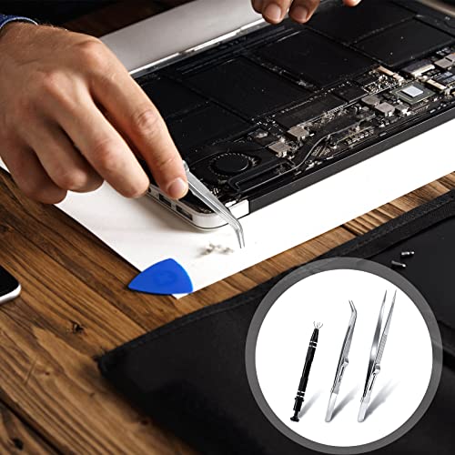 3Pcs Diamond Holder Pick up Tool Precision Tweezers Stainless Steel Tweezers Kit Diamond Claw Tweezers Parts Prong Tweezer Grabber Stone Jewelry Sliverdew