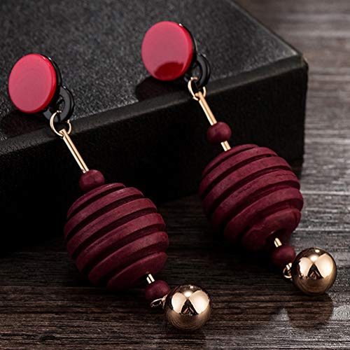 50 Pcs Natural Geometric Screw Thread Carved Wood Beads Unfinished Wooden Spacer Beads for Jewelry Bracelet Necklace DIY Craft Making, 20mm Teensery