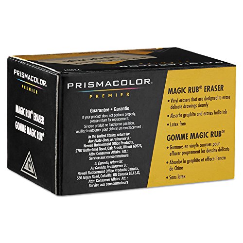 Prismacolor Premier Magic Rub Vinyl Erasers, 12 Pack Prismacolor