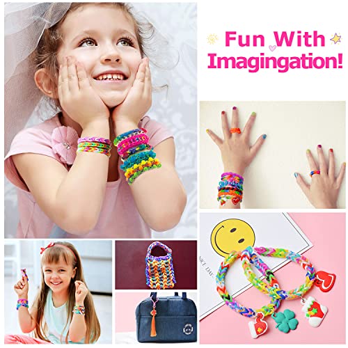2500+ Rubber Band Bracelet Kit, Loom Bracelet Making Kit for Kids, Rubber Bands Refill Loom Set, Loom Bands Kit,Friendship Bracelet Girls Creativity Yestrong