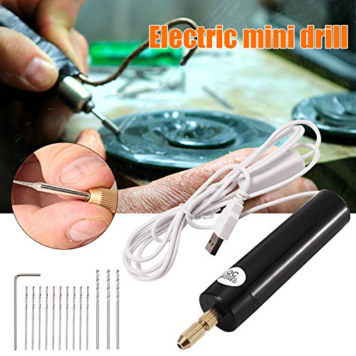 Micro Handheld Drill Bits, 0.7-1.2mm Crystal Epoxy For Resin Jewelry Making Mini Electric Drill Set DIY ABS FADDARE