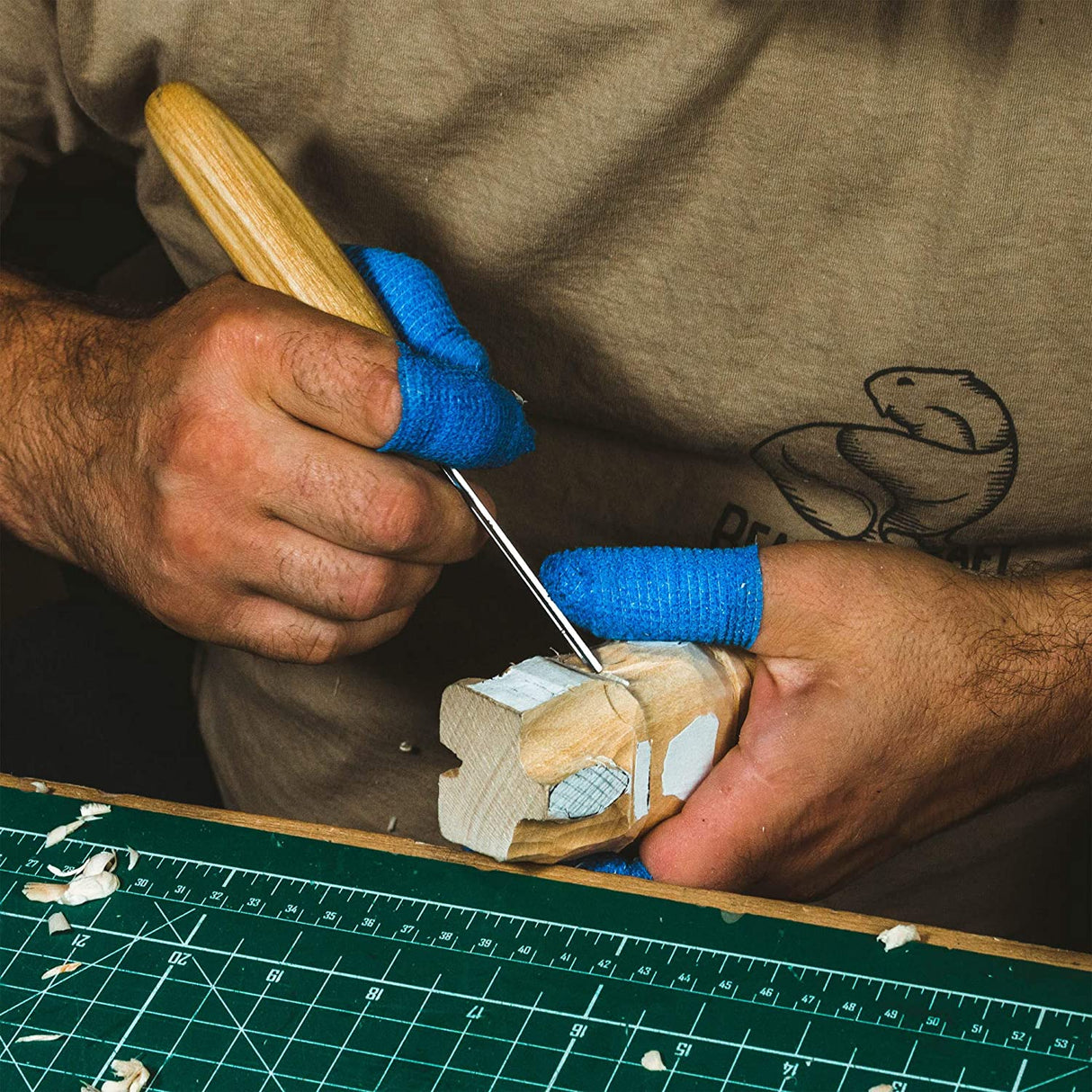 Cut Resistant Tape Adherent Wrap Tape No-Cut Tape for Wood Carving and Whittling NCT6 6Pcs WoodArtSupply