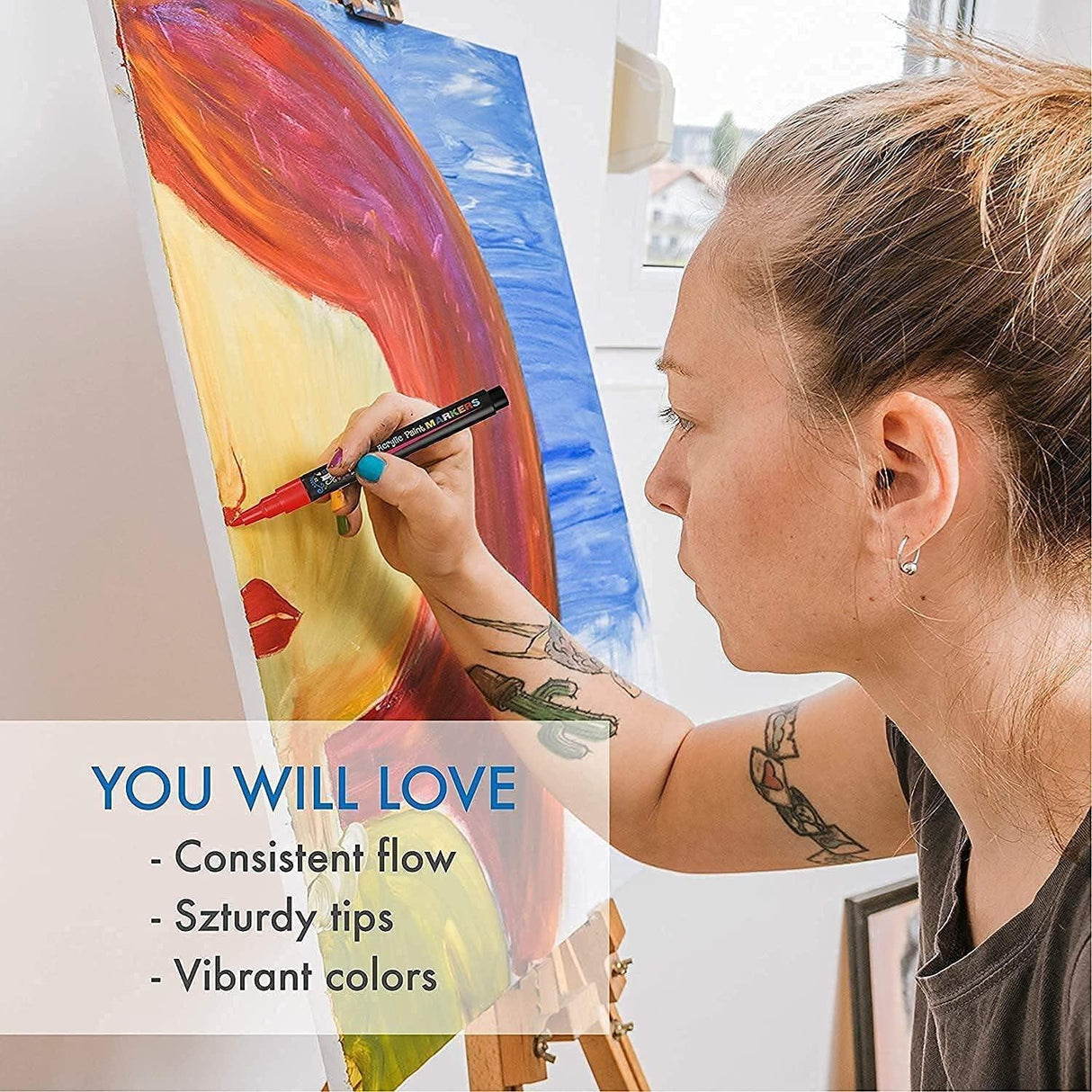 Acrylic Paint Markers 1Mm, Acrylic Paint Pens for Rock Painting/Stone, Ceramic, Glass WoodArtSupply