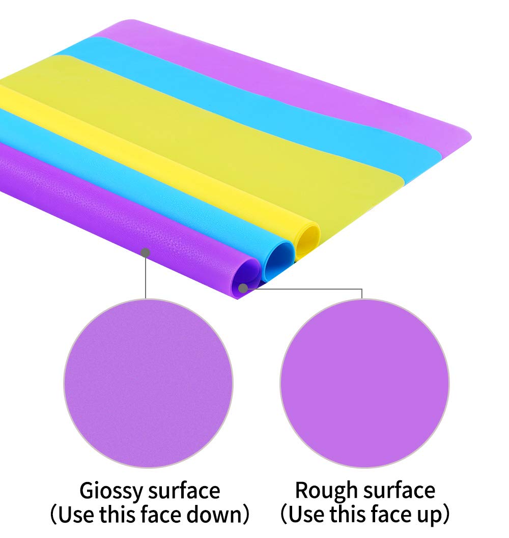 3 Pack Silicone Mat Large Silicone Sheets for Crafts, Resin Casting Molds Mat Silicone Placemat 15.7” x 11.8" TDHDIKE
