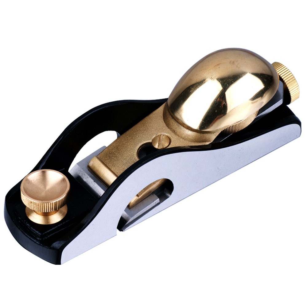BAYM® Iron Hand Plane Tenon Saw Planer Woodworking Plane Metal Western Plane High-grade Copper Plate Plane 20 degree Low Angle Block Bench Plane BAYM