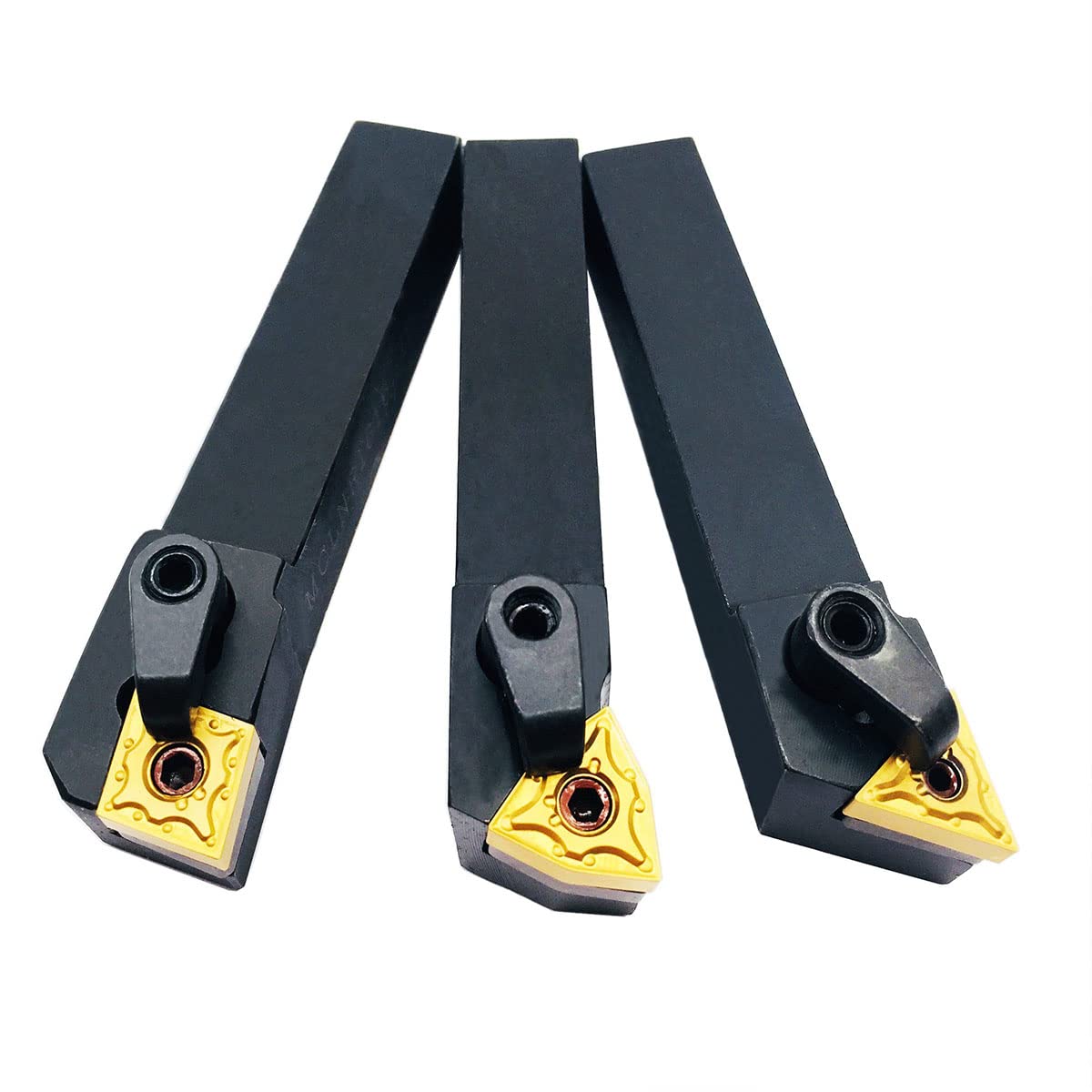 3PCS 5/8" CNC Lathe Excircle Indexable Carbide Turning Tool Holder Bit Set MTJNR1616H16 + MWLNR1616H08 + MCLNR1616H12 with 3pcs wnmg431, cnmg431, CK-CNC