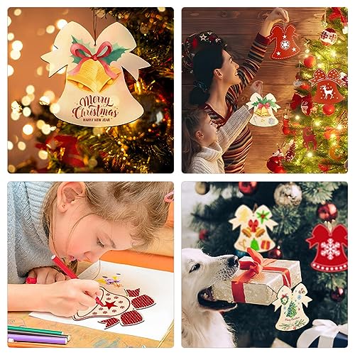 VOSAREA 10pcs Toy Unfinished Wooden Chips Delicate Xmas Pendant Xmas Drawing Pendants Unpainted Xmas Pendants Christmas Wooden Ornaments Unfinished VOSAREA