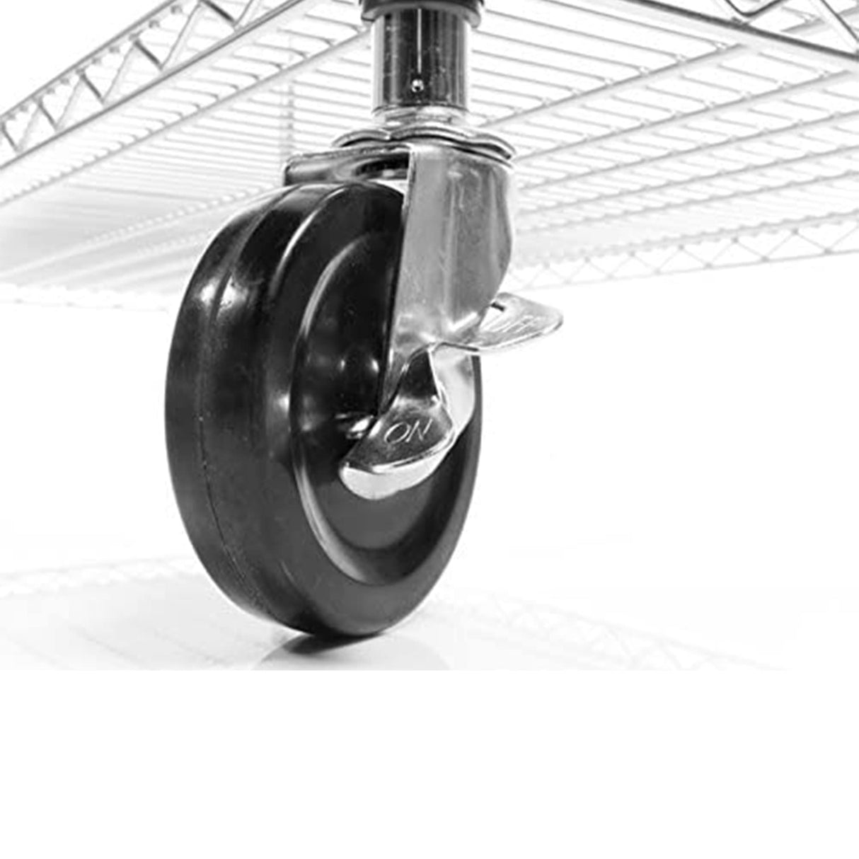 TRINITY EcoStorage Heavy Duty 6-Tier Adjustable Wire Shelving with Wheels and Backstands for Kitchen Organization, Garage Shelving, NSF Certified, TRINITY