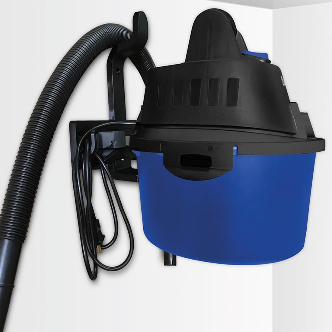 Koblenz WD-2.5 L Portable Wet/Dry, 2.5 Gallon 2.5HP Wall Mountable Vacuum, Blue+Black, 5 Year Warranty Koblenz