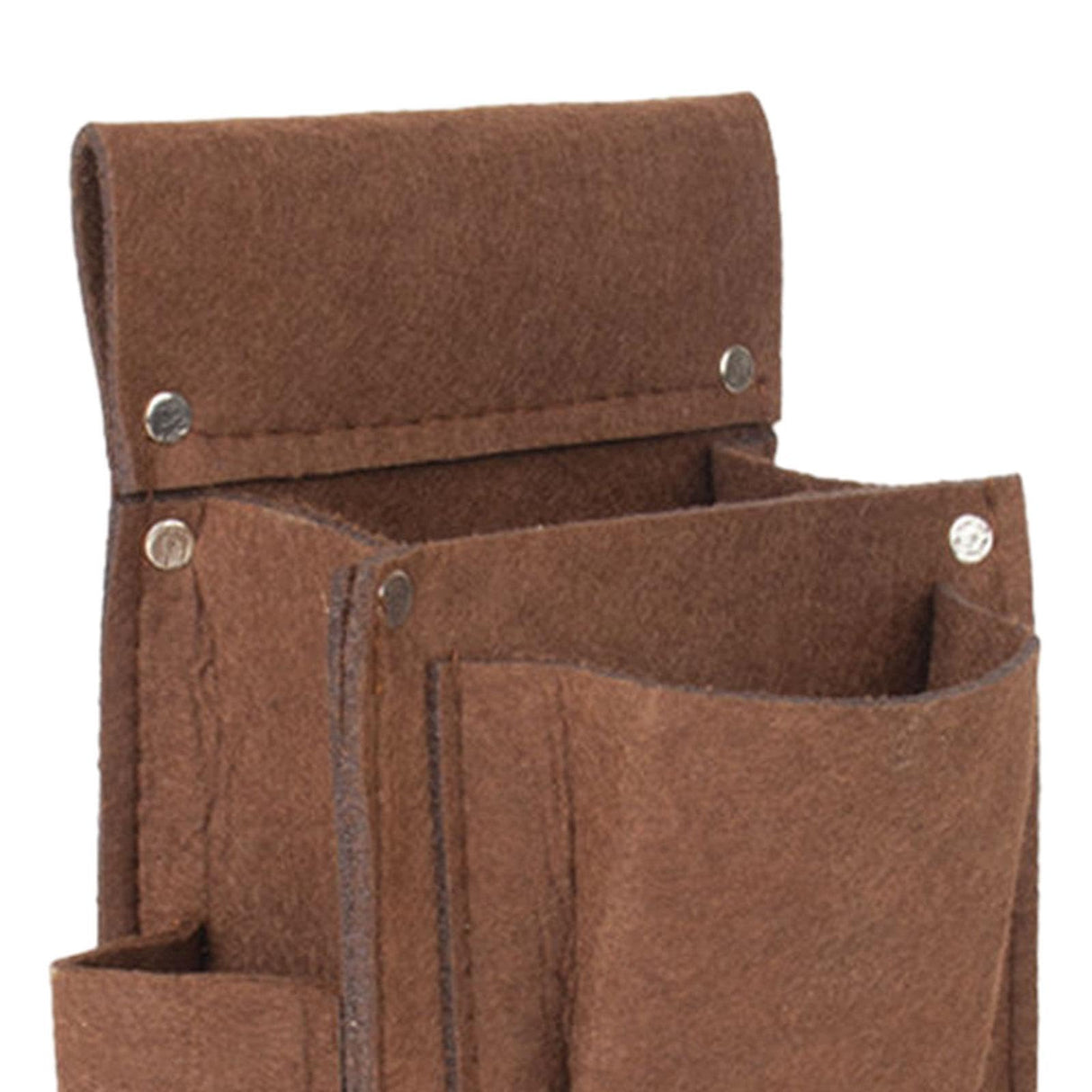 KLKCMS Construction Tool Belt Belt Tool Bag Durable Heavy Duty Nail Tool Pouch Bag for Construction Carpenter without Belt Handyman, Brown 13x19x8cm KLKCMS