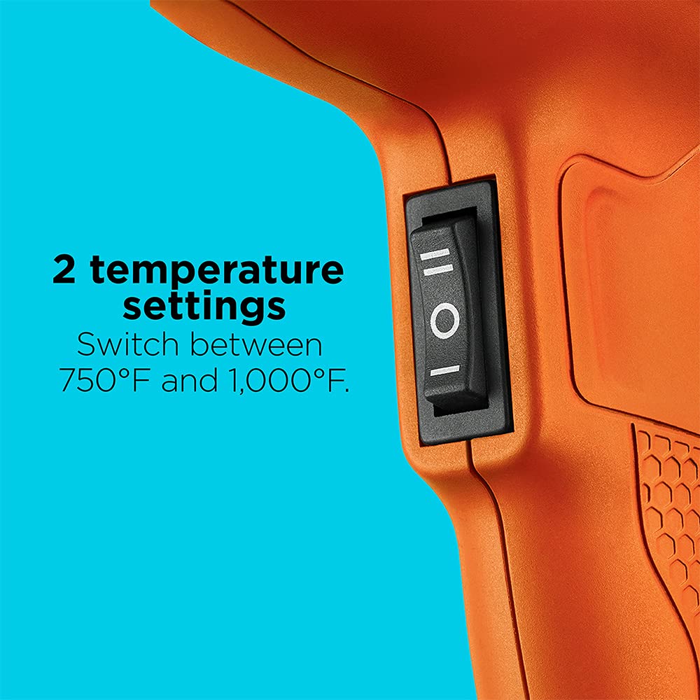 BLACK+DECKER Heat Gun, 1350 Watt, Dual Temperature Settings, Corded (HG1300) BLACK+DECKER