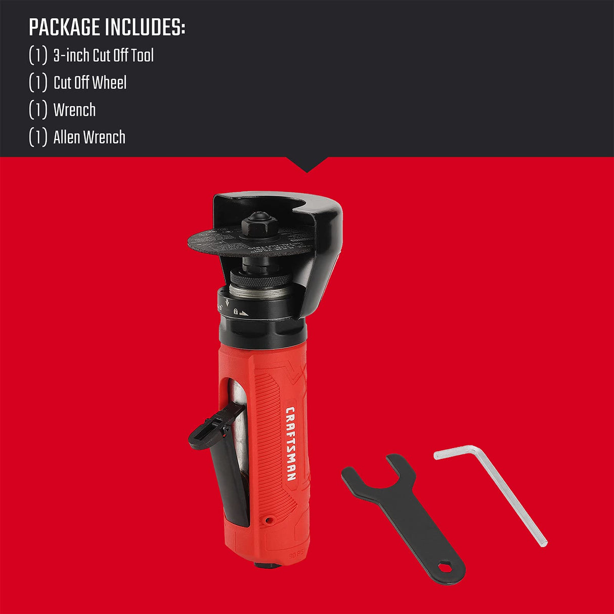Craftsman CMXPTSG1013NB 3-inch Air Cut Off Tool, Red Craftsman