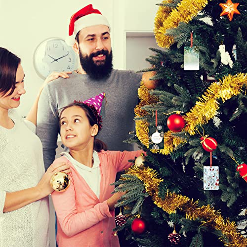 Wyleaves Sublimation Ornament Blanks, 20 PCS Sublimation Blanks Double Sized MDF Christmas Sublimation Ornaments Bulk for Gift Decoration, Vertical Wyleaves