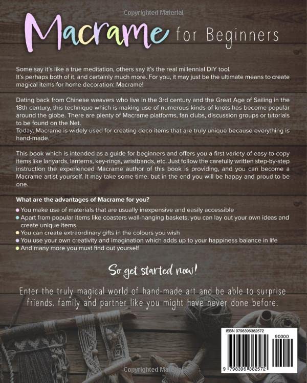 Macrame for Beginners: Super Easy Instructions WoodArtSupply