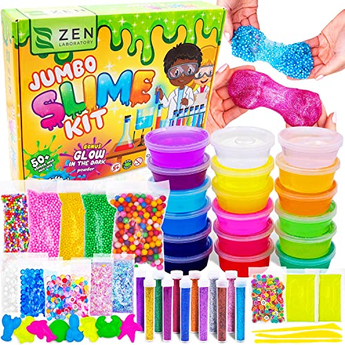 Ultimate Slime Kit for Girls 10-12 | Perfect Toys for Girls 7-12 Years Old | Complete DIY Slime Making Kit for Kids and Boys | Christmas Party Favors Zen Laboratory
