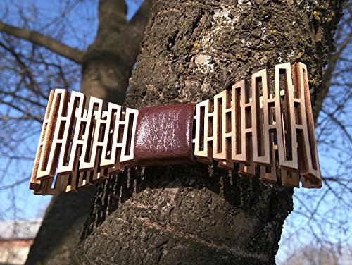HatynkaUA Mens Wooden Bow Tie - 3D Unique Design Holiday Wedding Wood Bowtie- Necktie for Men HatynkaUA
