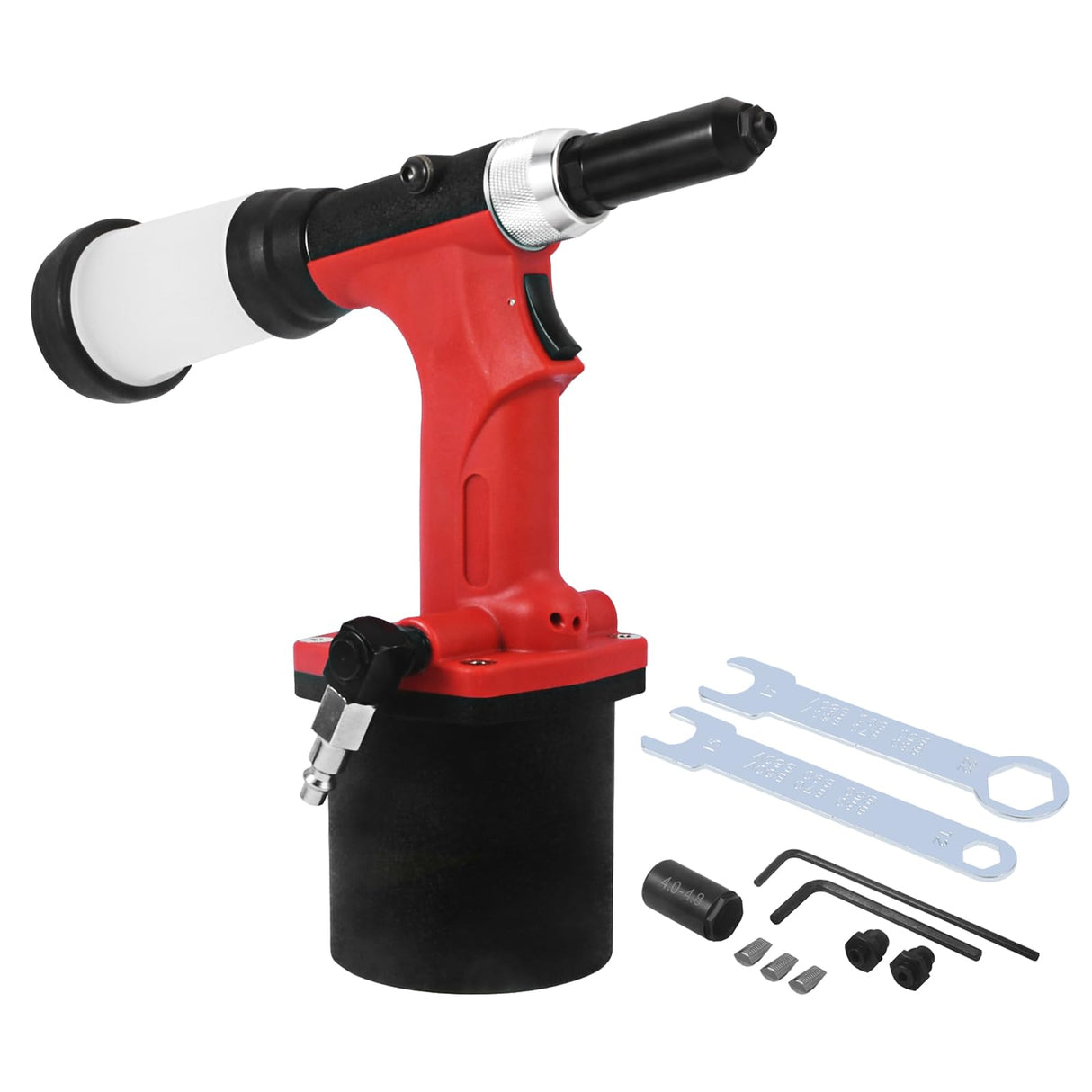 SHININGEYES Pneumatic Rivet Gun S70 Heavy Duty Air Hydraulic Rivet Gun Professional Riveting Tool Air Power Tool with Waste Rivet SHININGEYES