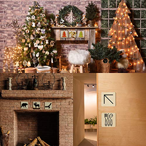 Fuyit Unfinished Wood Pieces, 50Pcs 5 x 5 Inch Blank Natural Wood Square Wooden Cutouts Board for DIY Crafts Painting, Scrabble Tiles, Coasters, Fuyit