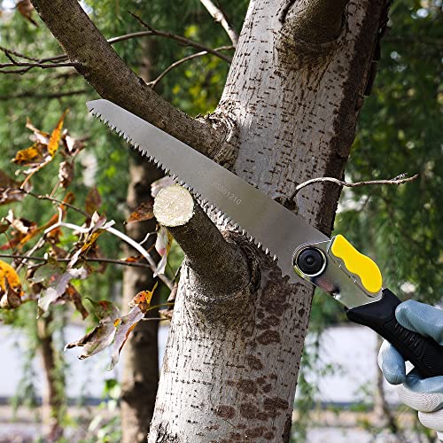 BOSI TOOLS 8 Inch Folding Saw SK5 Blade Heavy Duty Portable Foldable Hand Pruning Saw Handsaw with Triple-bevel Razor Teeth for Camping Pruning B BOSI TOOLS