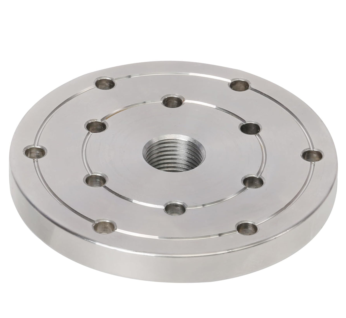 VINWOX 4" Wood Lathe Steel Faceplate, 3/4”x16TPI Spindle Thread Woodworking Machine Chuck Face Plate VINWOX