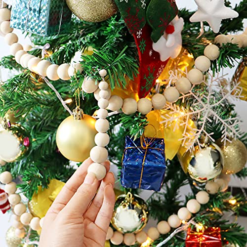 Round Wood Beads 20 mm Unfinished Spacer Beads Natural Craft Loose Beads for DIY Art Supplies Bracelet Hand-Made 100 Pack…… Hadoife