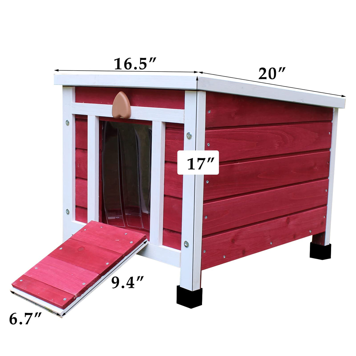 Rockever Outdoor Cat House,Outdoor cat Houses for Feral Cats Weatherproof Rabbit Hutch Small, Wooden Small Pet House and Habitats Rockever