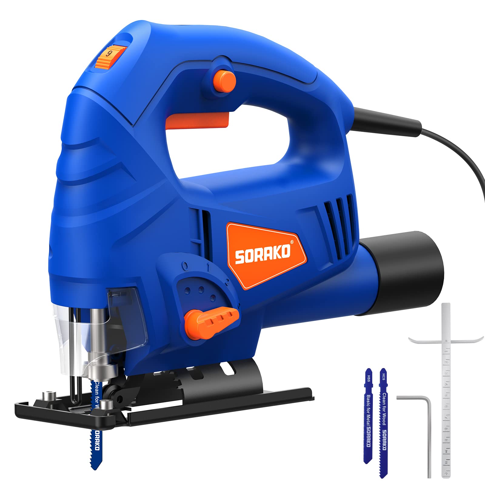 Jig Saw 20V Cordless Jigsaw For Woodworking With 4 Orbital Settings 2700 SPM 10-Piece T-shank - View #4