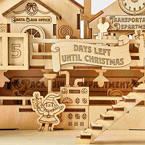 bennama 3D Wooden Puzzles Santa's Factory Model Kits, Brainteaser and Puzzle for Christmas/Birthday,Gifts for Adults and Teens to Build Combination bennama
