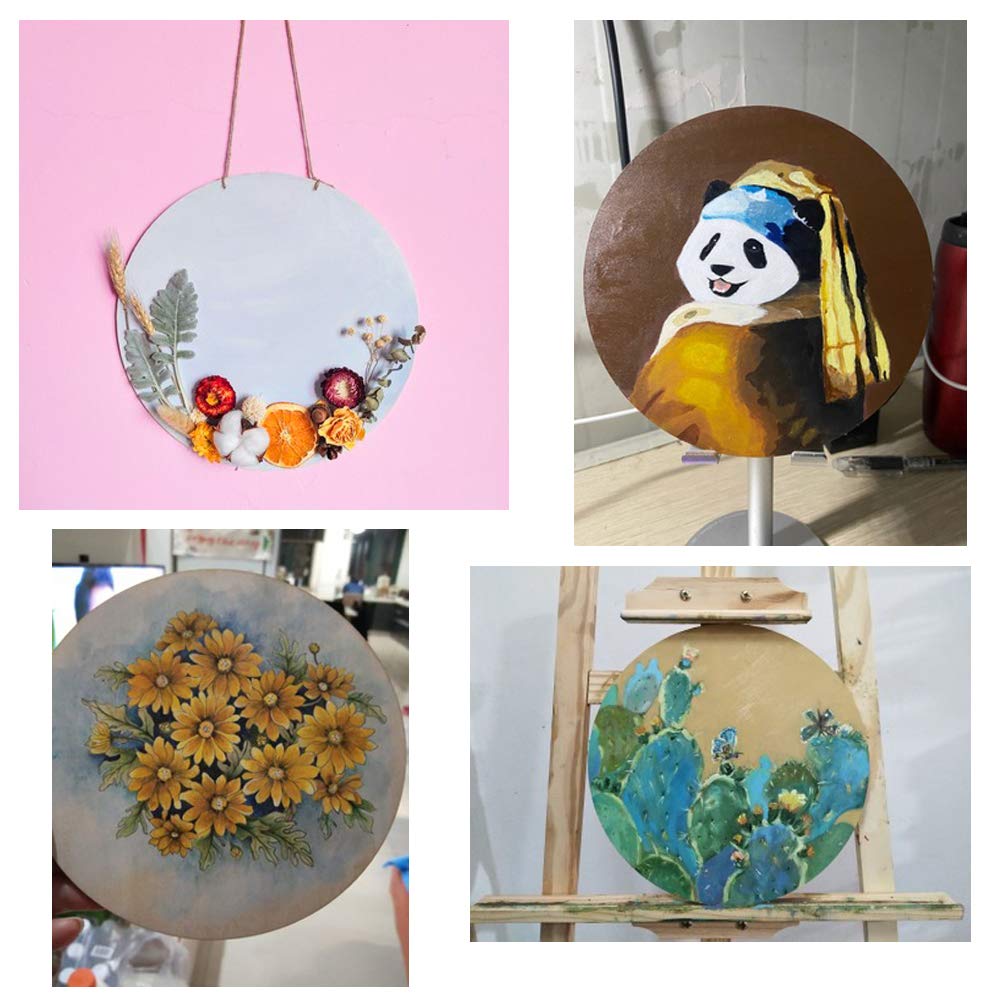 Wood Circles for DIY Craft 15-Count Unfinished Wooden Round Disc Cutouts 6 Inches in Diameter LEFUBABY