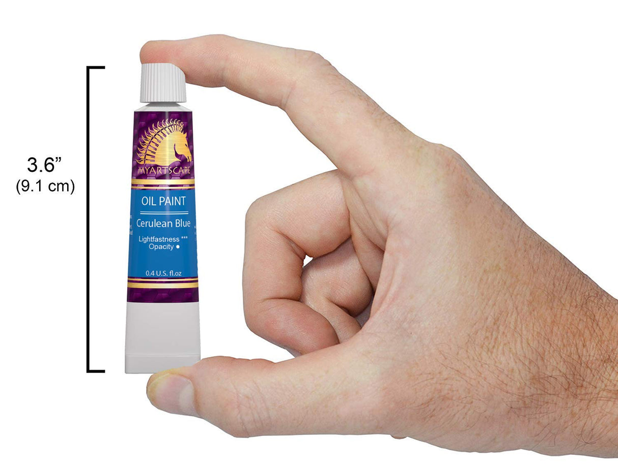 MyArtscape Supplies Paint Bundle - Oil Paint Set - 12ml x 24 Tubes - Lightfast - Heavy Body - Oil-based Colors - with Artist Quality Miniature Paint MyArtscape