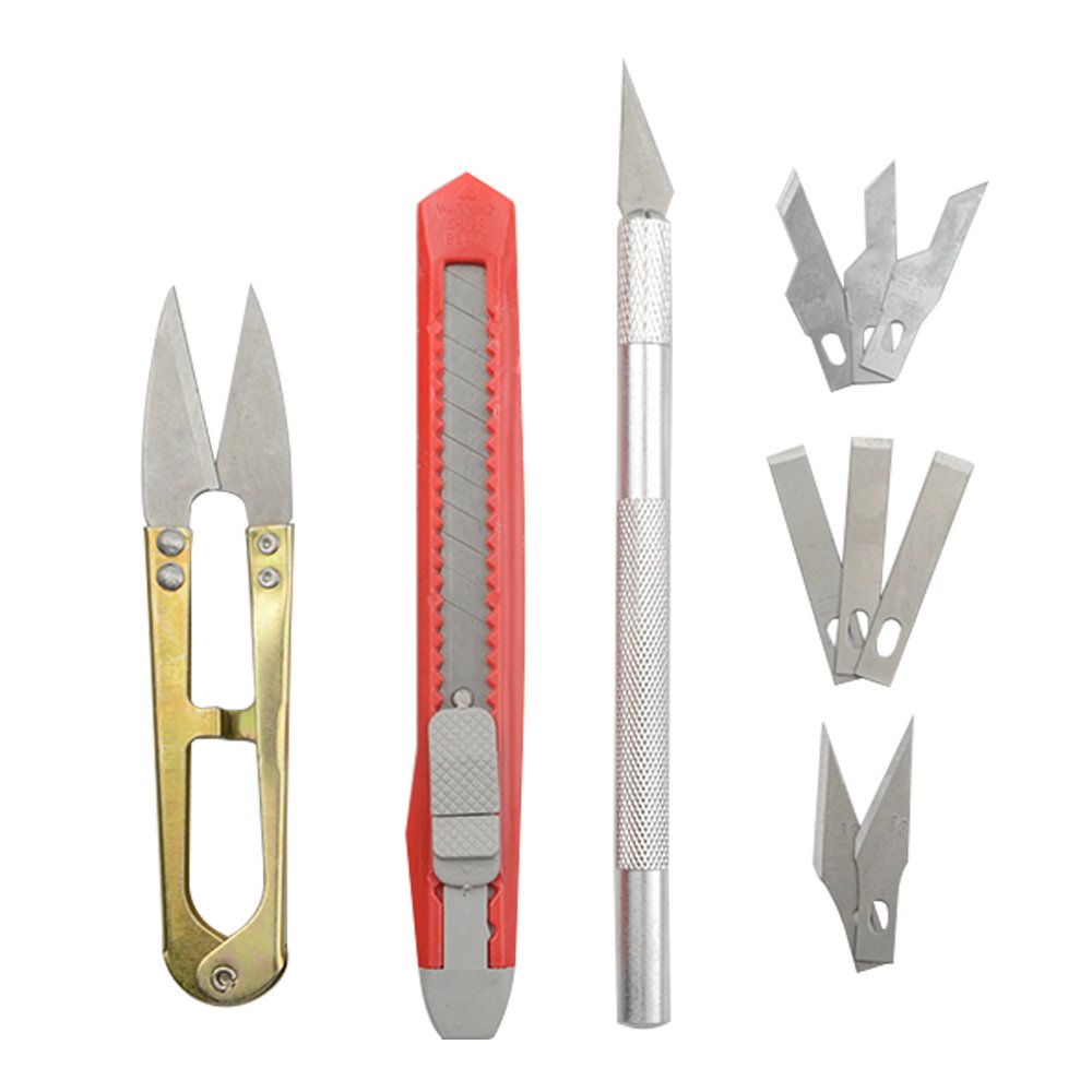 BXQINLENX Professional 15 PCS Gundam Model Tools Kit Modeler Basic Tools Craft Set Hobby Building Tools Kit for Gundam Car Model Building Repairing BXQINLENX