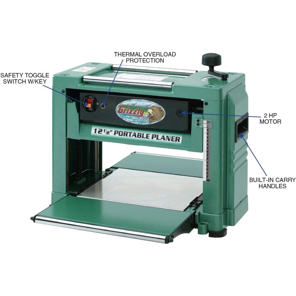 Grizzly Industrial G0505-12-1/2" 2 HP Benchtop Planer Grizzly Industrial