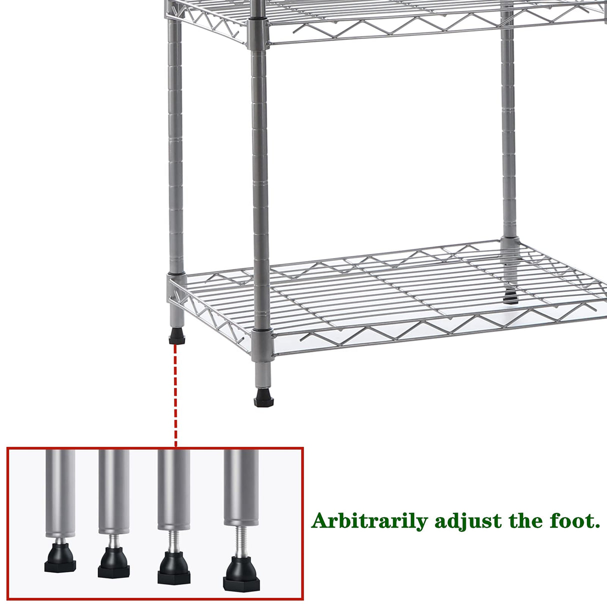 GIOTORENT 6-Tier Standing Shelving Metal Units, Adjustable Height Wire Shelf Display Rack for Laundry Bathroom Kitchen 16.6” x 11.6” x 63” GIOTORENT