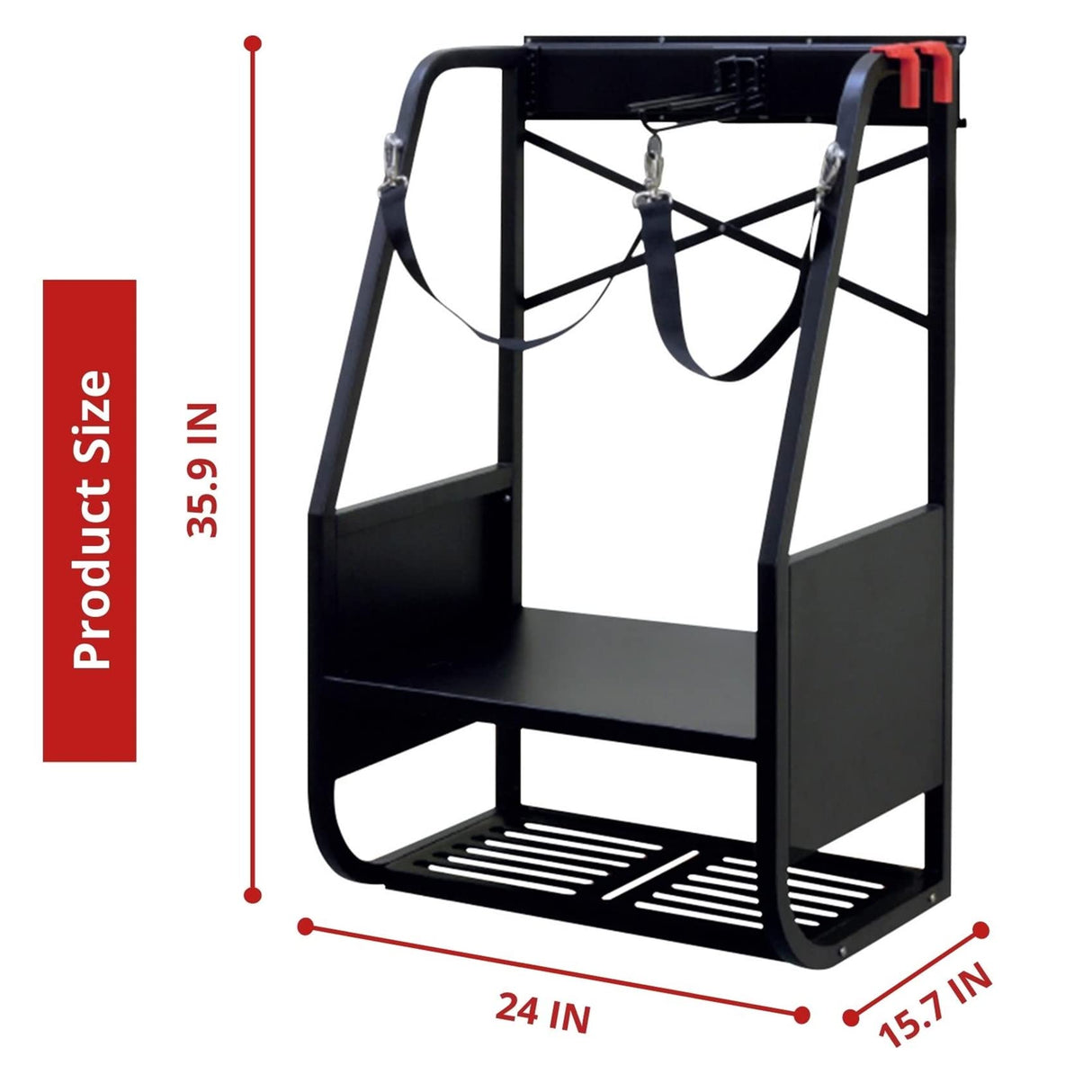 WALMANN Wall Mount Golf Bag Organizer for Garage, Extra Large 2 Golf Bag Stand Golf Equipment and Accessories Storage Rack for Garage Shed Basement WALMANN