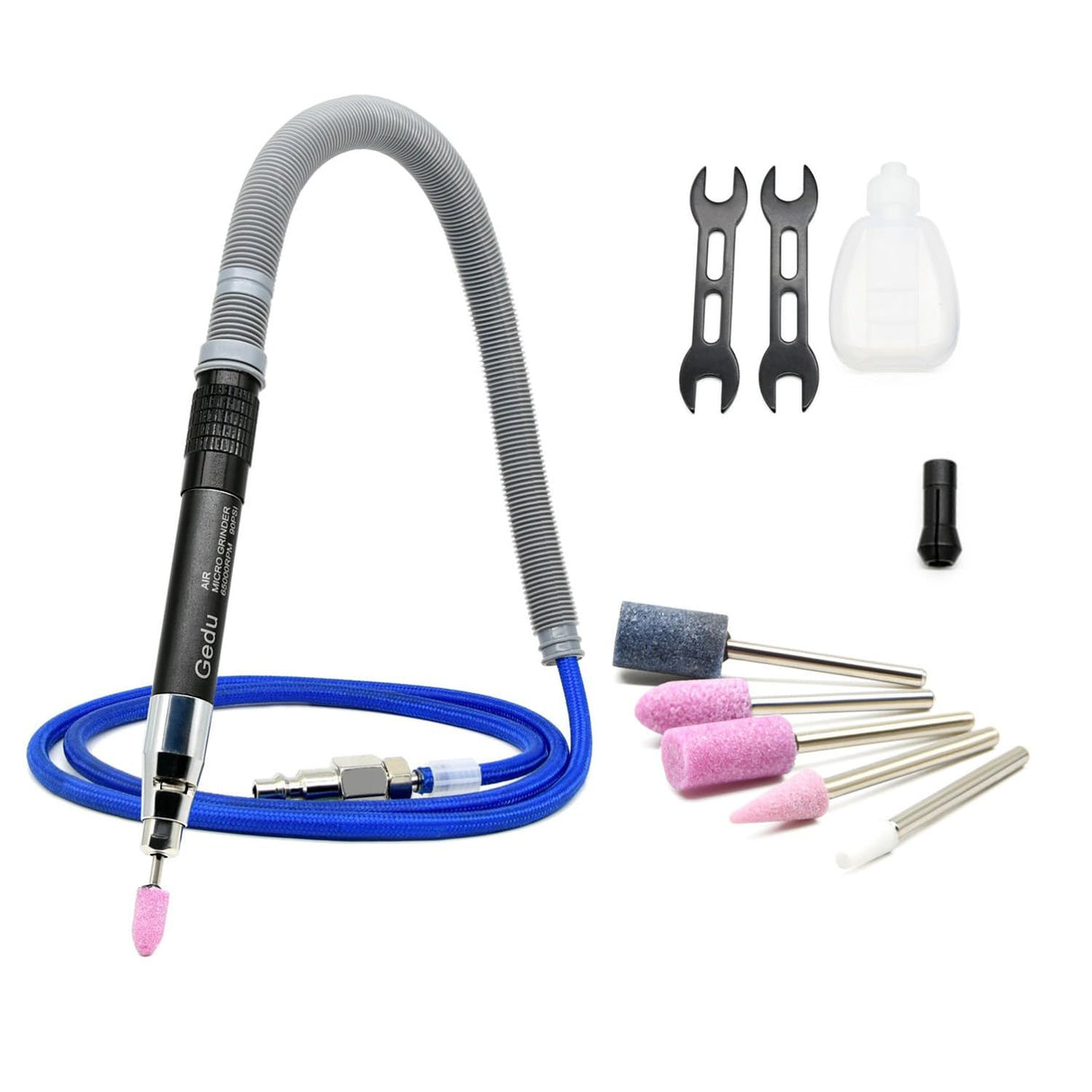 SHININGEYES 1/8" Micro Air Grinder, Pneumatic Micro Air Pencil Die Grinder Polishing Tool Kit for Polishing, Grinding, Drilling Shiningeyes