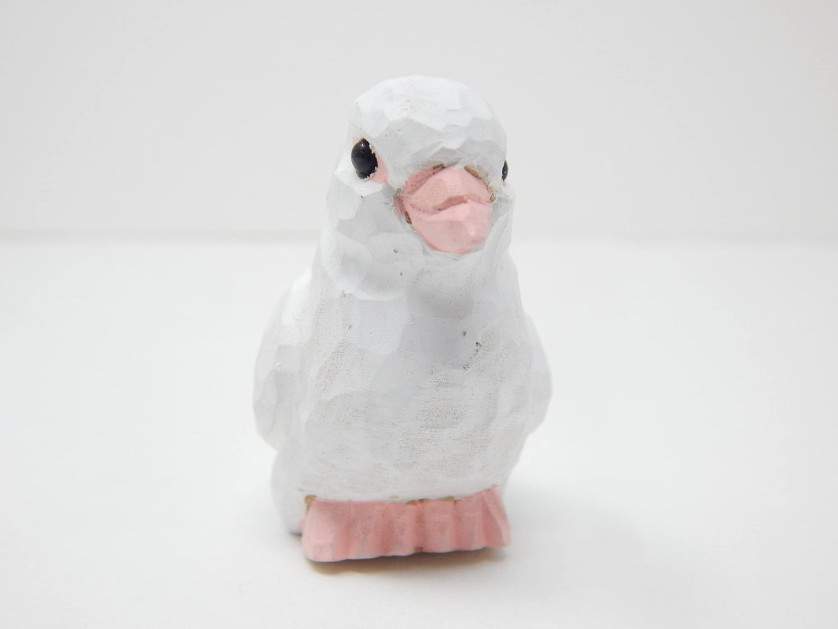 Selsela White Dove Wood Figurine Statue Sculpture Ornament Decoration Miniature Bird Art Carve Small Animal Selsela