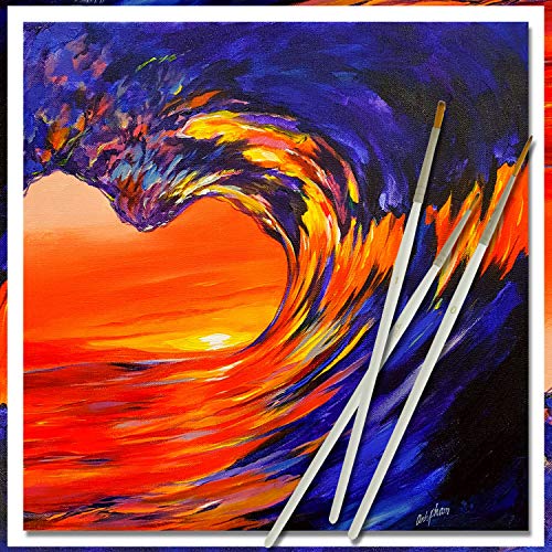 U.S. Art Supply Miniature Detail Paint Brush Set - 12 Miniature Brushes for Art Painting - Acrylic, Watercolor, Oil U.S. Art Supply