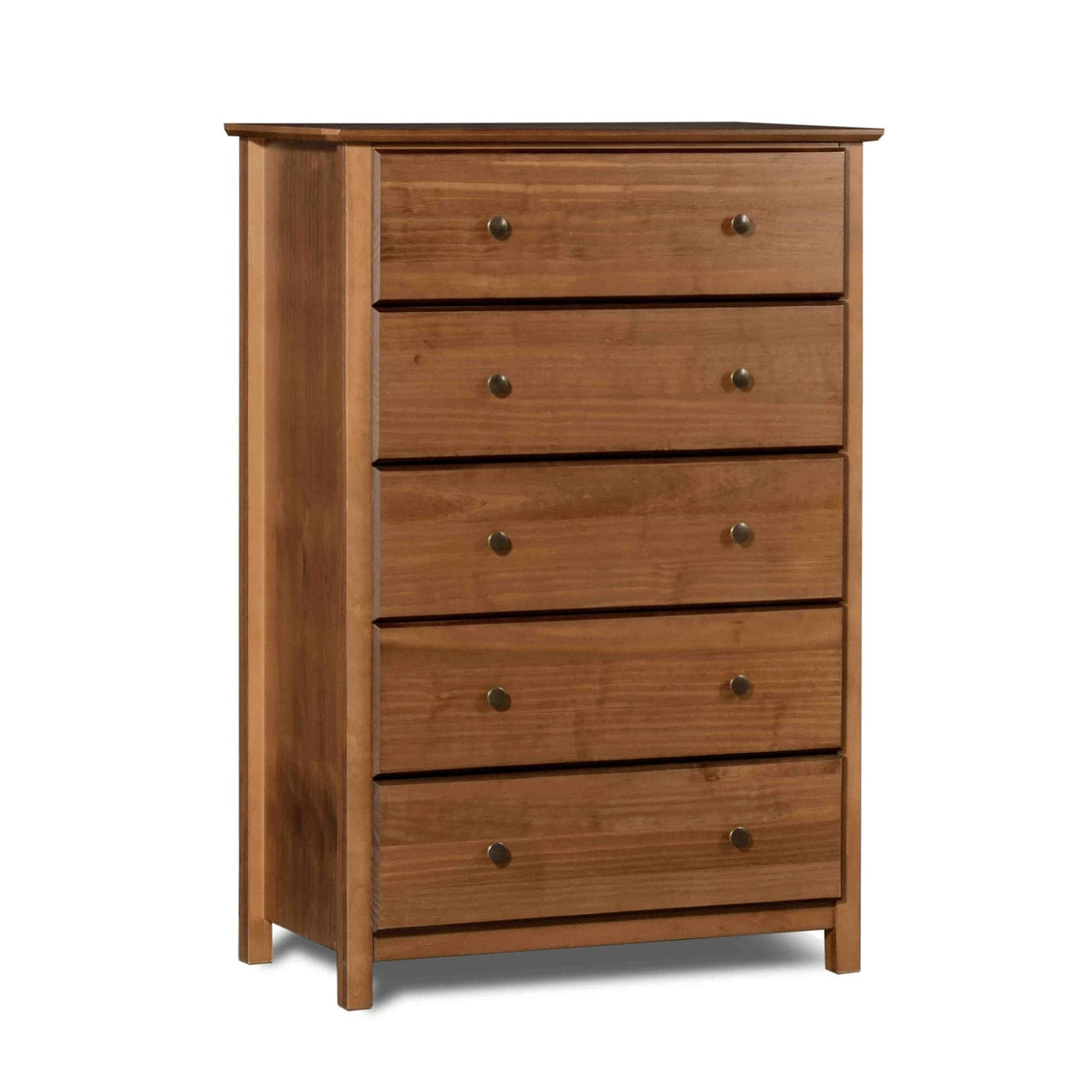 Grain Wood Furniture Shaker 5-Drawer Chest, Walnut Grain Wood Furniture