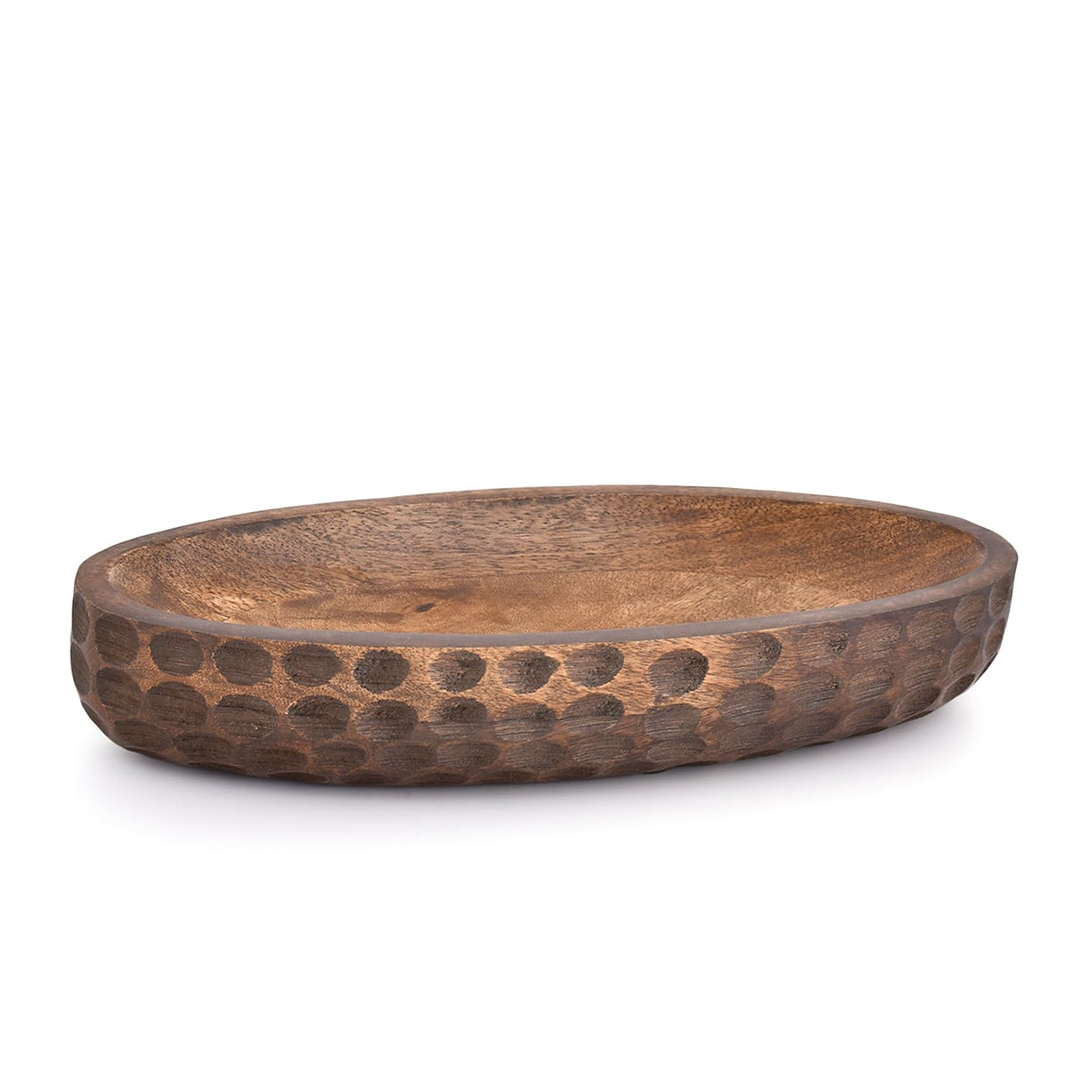Samhita Mango Wood Decorative Bowl Home Decor Home Decorative Centerpiece Farmhouse Country, Restaurant, Café (14" x 6" x 2.3") Samhita