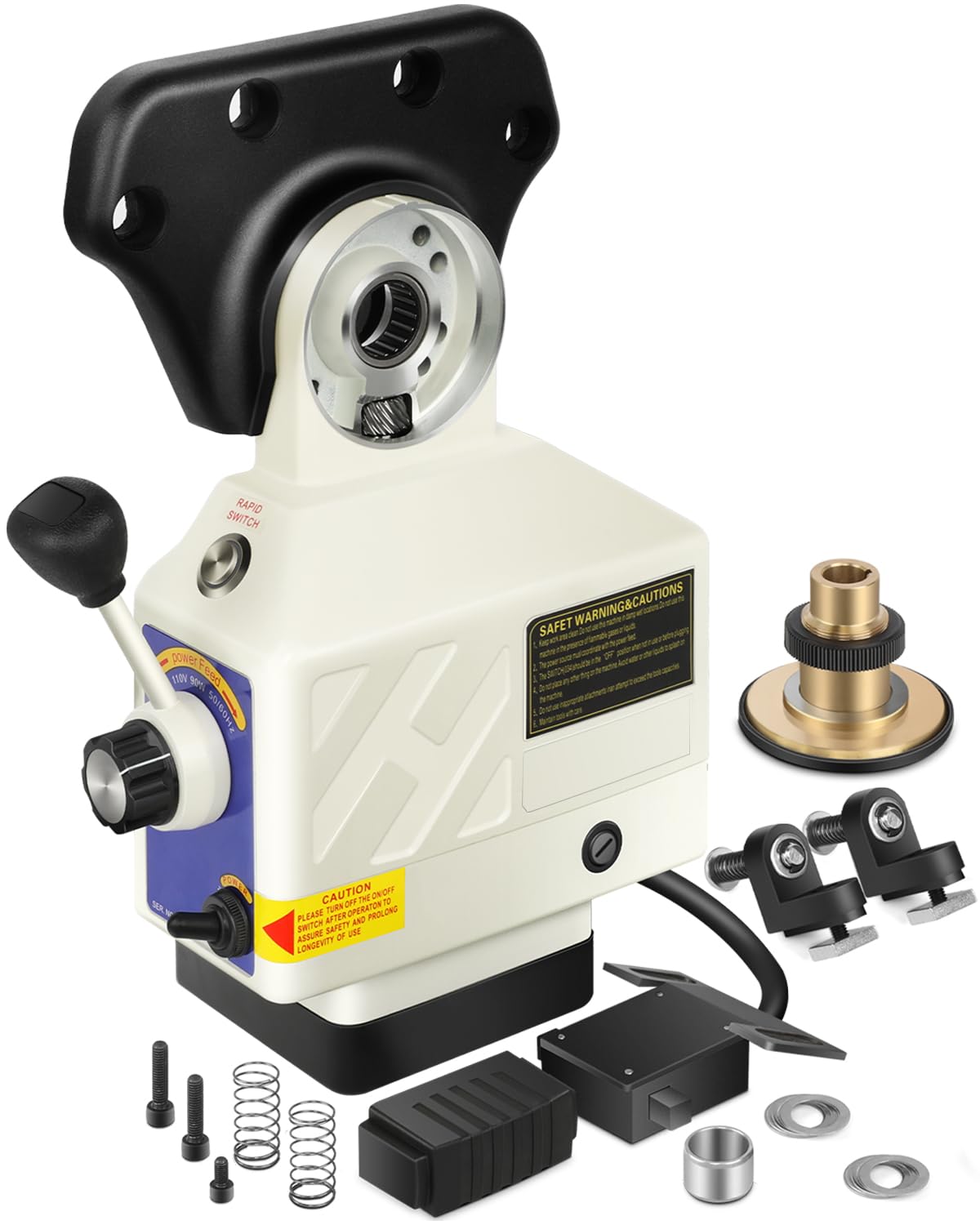 GCCSJ Power Feed X-Axis for Milling Machine 450 in-lb Torque 0-200RPM Table Milling Machine Power Feed 110V GCCSJ