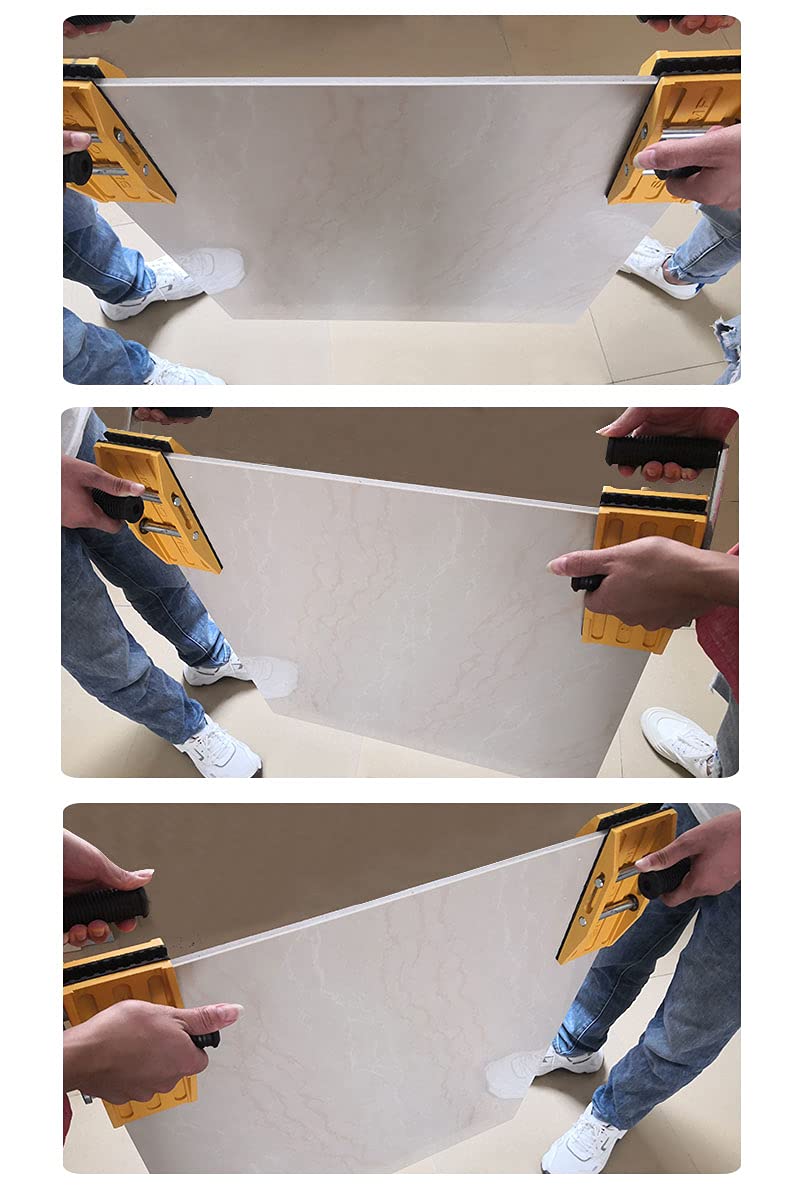 2PCS Carrying Clamps Stone Panel Carriers Heavy Duty Lifing Tools for Granite Stone Quartz Worktops Slabs Marble with Rubber-lined 770lbs Moving E-Found
