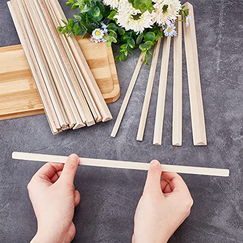OLYCRAFT 26Pcs Triangle Wood Sticks 5 Sizes Unfinished Wooden Strips Triangle Dowels Strips Wooden Triangle Dowel Rod Natural Wood Triangle Sticks OLYCRAFT