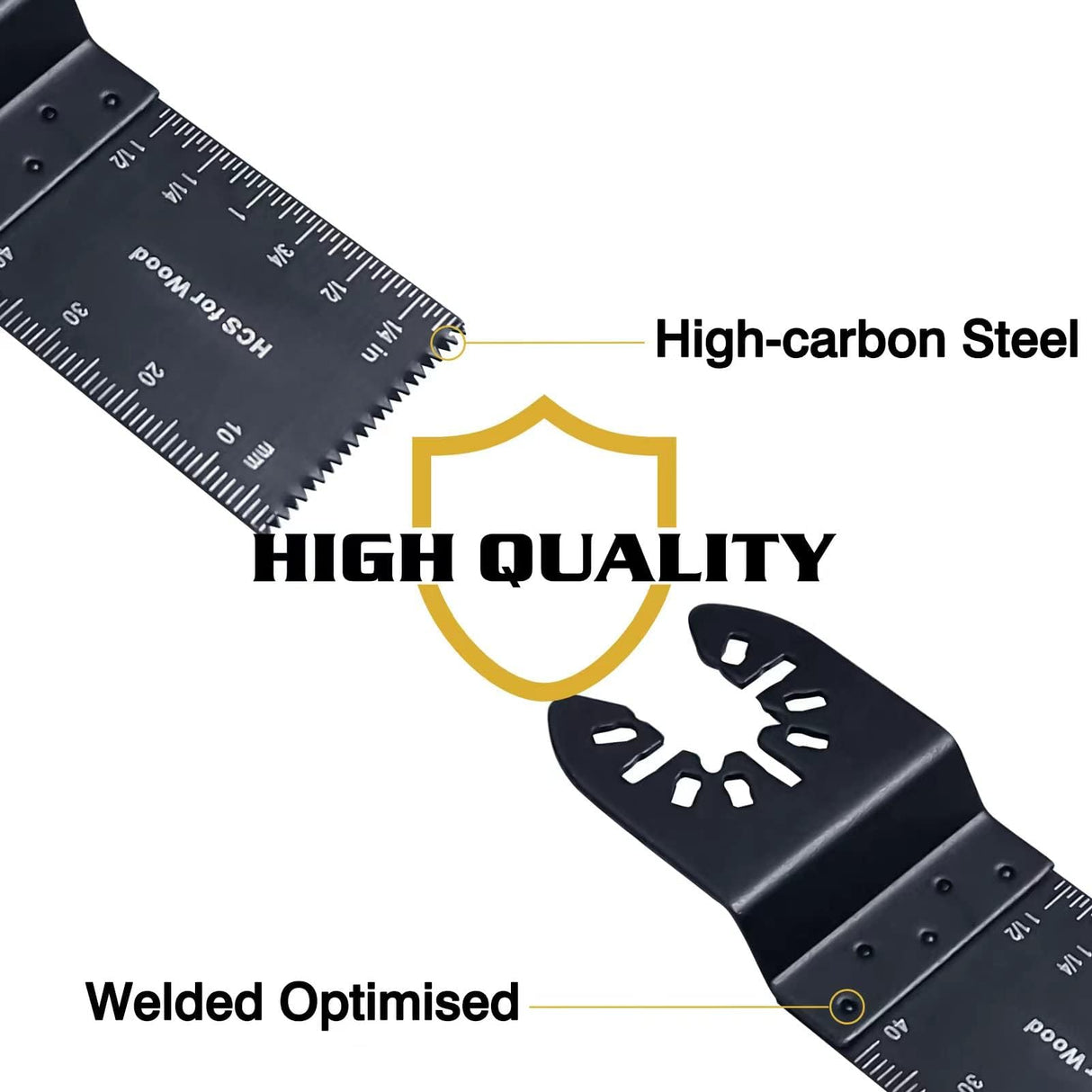 TrivdPro 100Pcs Oscillating Tool Blades Professional Universal Oscillating Saw Blades Wood Multitool Blades Compatible with Dewalt, Milwaukee, TrivdPro