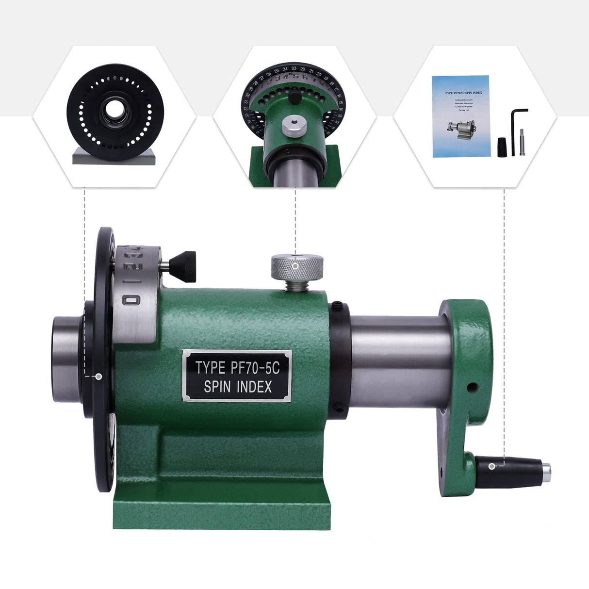 5C Indexing Spin Jigs Fixture Drill Milling Lathe Grinding Indexing Head, Multifunction Worktable Milling Working Table Milling Machine for Grinder SHATUOA