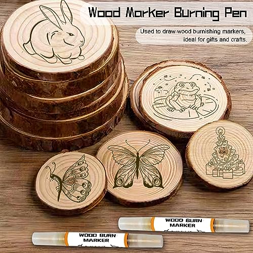 2 PCS Wood Burn Marker Pen, Wood Marker Burning Pen Used for Drawing Wooden Burning Marker, Making It an Ideal Choice for Making Gifts, Handicrafts. EIGTWEN