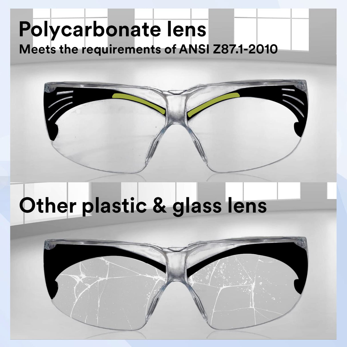 3M SF401AF SecureFit 400 Series Protective Eyewear, Clear Lens, Anti-Fog 3M