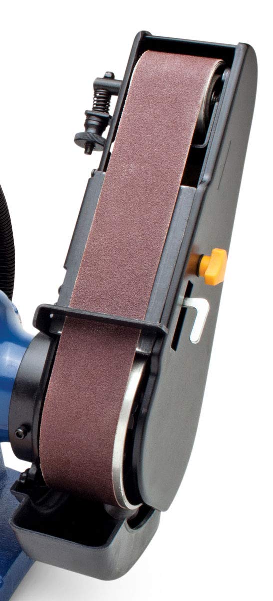 Eastwood 1/2 Hp Belt Sander 8In Combination Bench Grinder | Sharpener Linisher Electric Sanding Grinding Machine With Aluminum Oxide Grinding Wheel & Eastwood