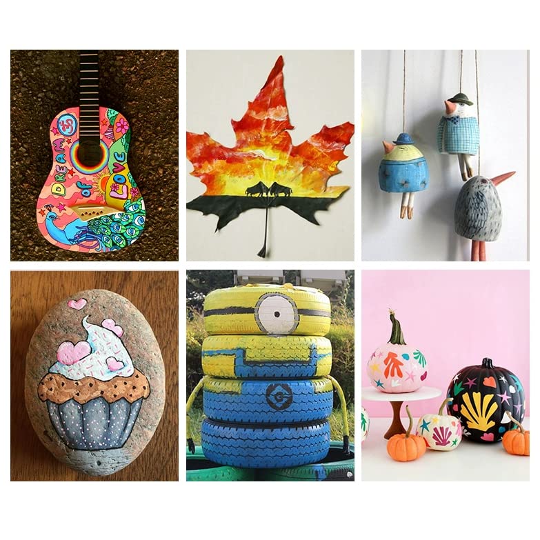 PENTRISTA Acrylic Paint Set,48 Colors Artist Grade Acrylic Paints for Artists,12ml/Tube with 3 Art Brushes & 1 Palette for Beginners and Kids, Craft PENTRISTA