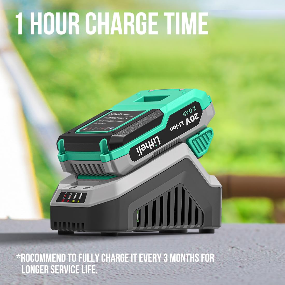 Litheli Cordless Drill Set, 20V Max Power Drill Cordless Set, 3/8” Keyless Chuck, 18+1 Torque Settings, Variable Speed, w/ 2.0 Ah Battery and 1 Hour LiTHELi