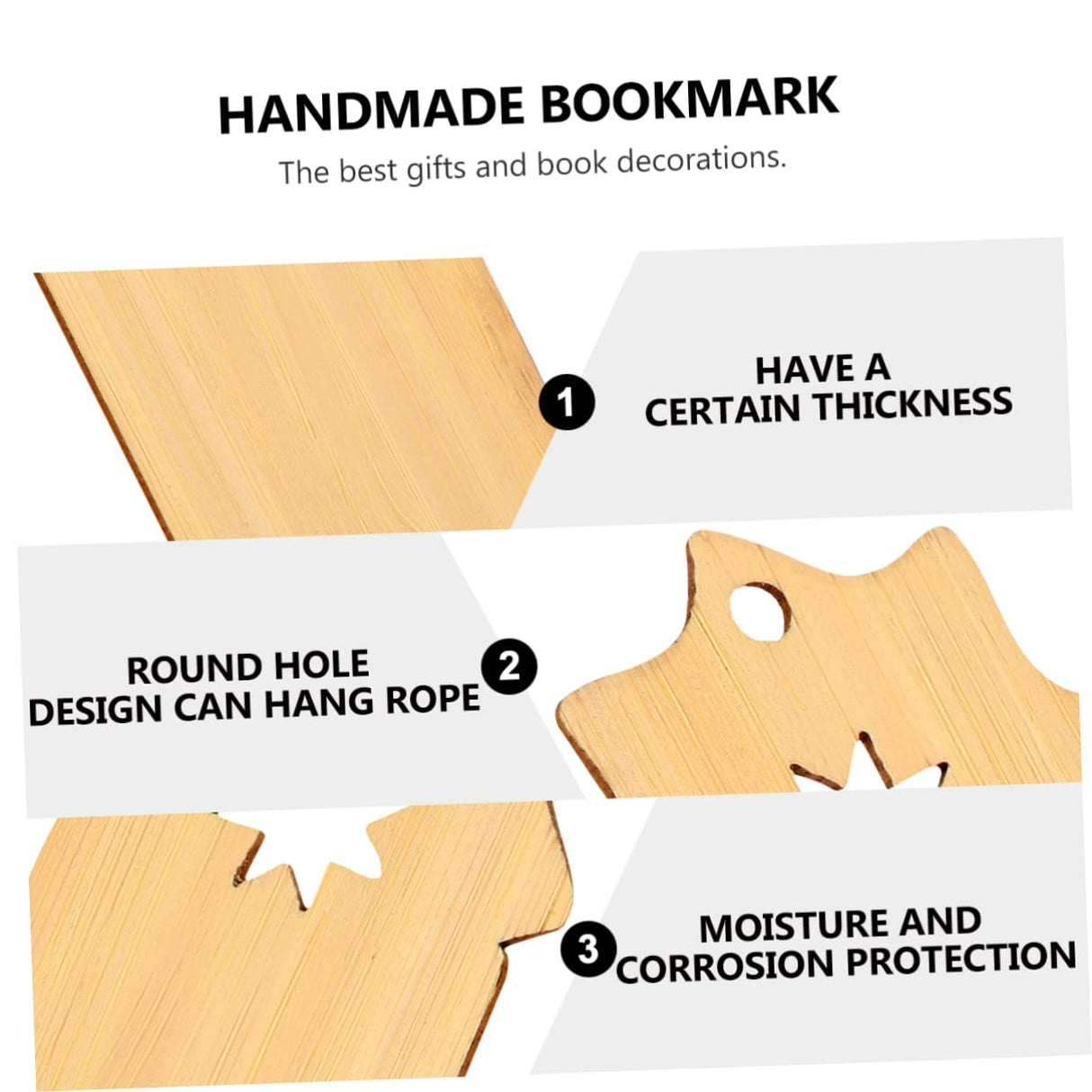 FUNOMOCYA 4pcs Bamboo Bookmark Wooden Bookmark Student Unfinished Wood Bookmarks Fruitmark Acrylic Bookmark Blanks Bag Hanging Pendant Crafts for FUNOMOCYA